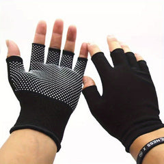 Nylon Half Finger Gloves Anti Slip for Outdoor Activities