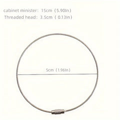 10pcs Stainless Steel Wire Keychain Braided Key Ring Holder Key Chain