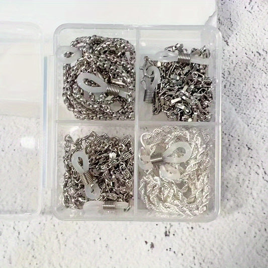 Golden Silver Glasses Chain With Storage Box Metal Hanging Chain