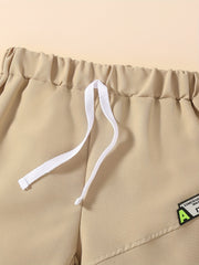 3pcs Boys Stylish Letter Print Comfort Shorts Quick Drying Outdoor Summer