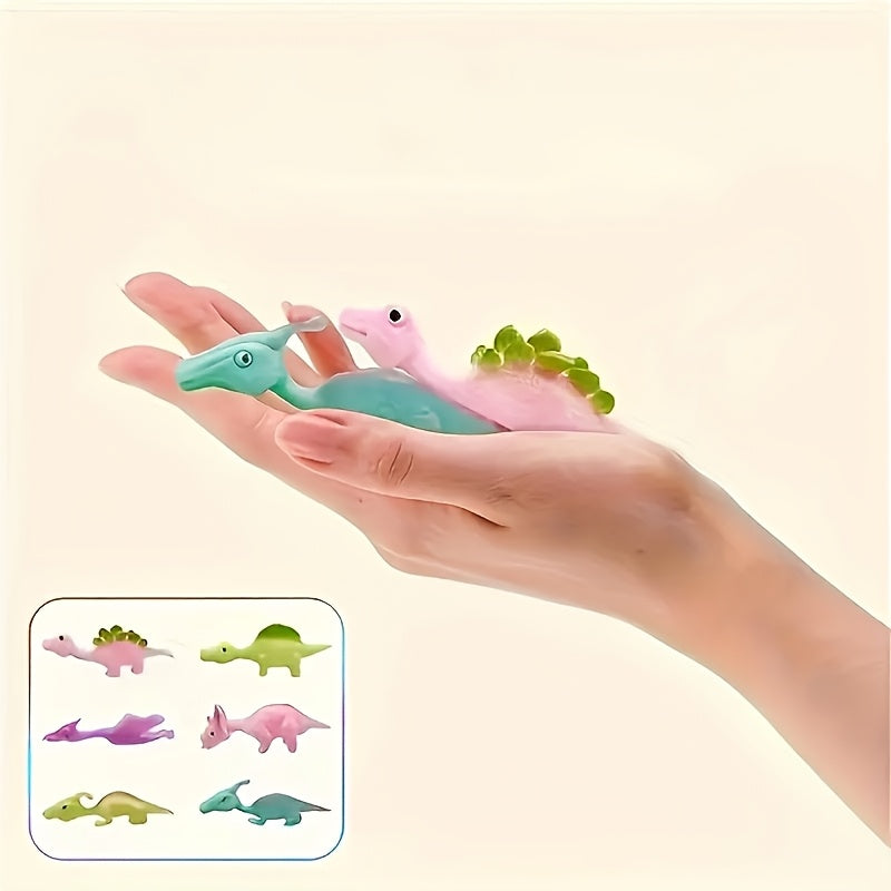20pcs Slingshot Dinosaur Finger Toys - Mini Rubber Dinosaur Finger Slingshot