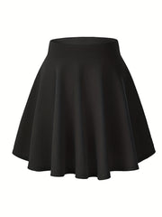 Versatile Skater Mini Skirt Casual Women's Clothing