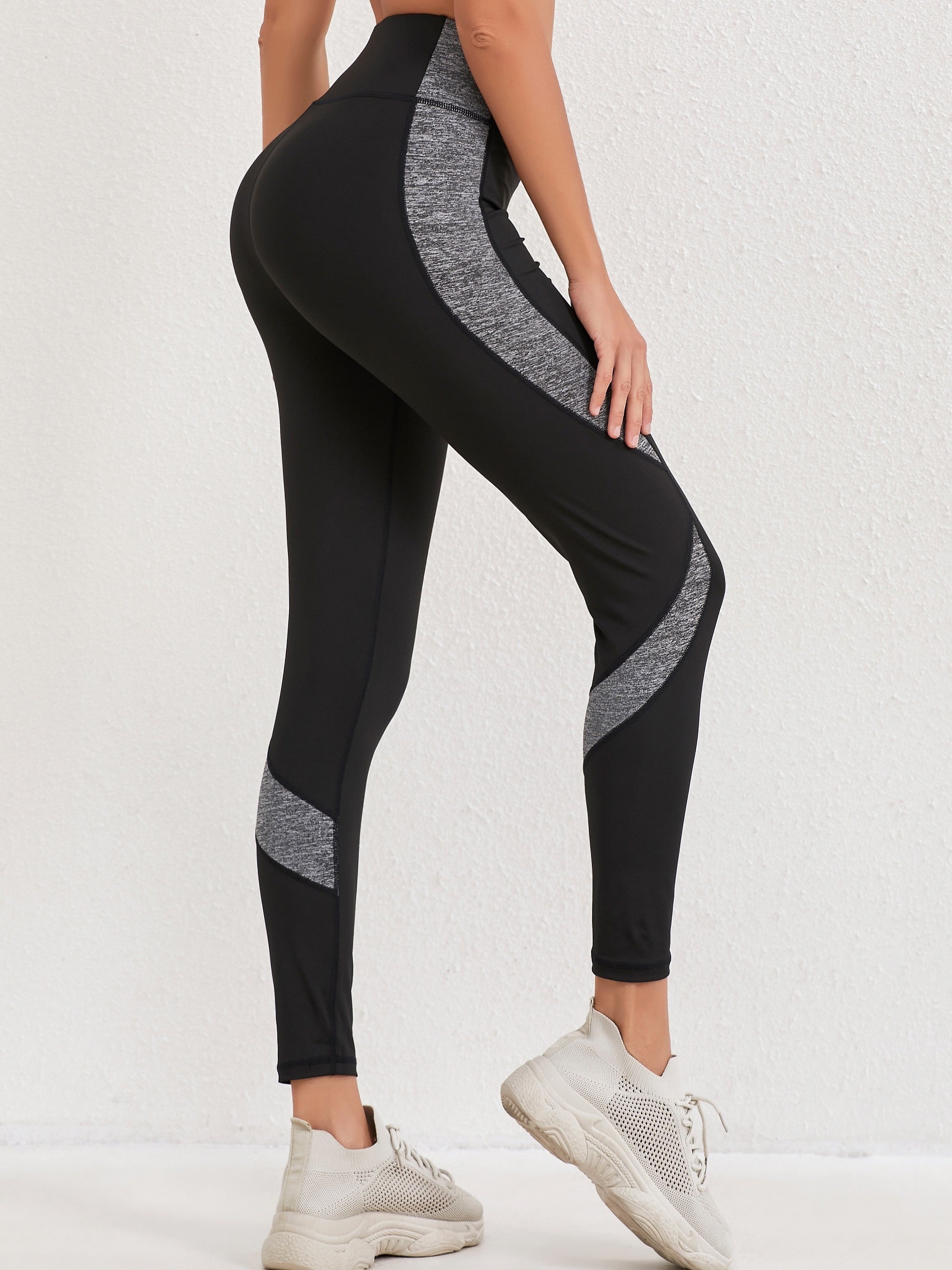 High Waist Tummy Control Fitness Pants Quick Dry Running Yoga Hip Lifting Sports