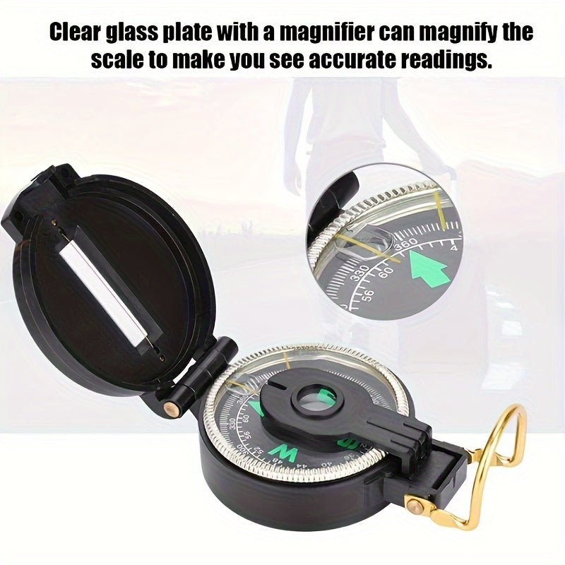 Aluminium Alloy Foldable Compass with Luminous Design