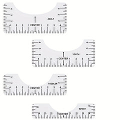 4pcs T Shirt Ruler Guide Heat Press Mats for Vinyl Sublimation