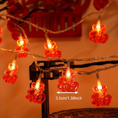 Chinese Knot Fu Character String Lights for Year Arrangement