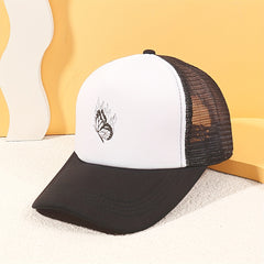 Animal Print Mesh Trucker Hat Unisex Breathable Sunscreen Dad Hat