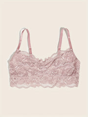 Scallop Trim Wireless Lace Bra