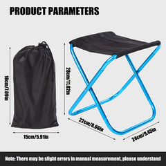OUYALINE Outdoor Folding Stool Portable Aluminum Mini Stool For Fishing Hiking