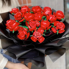 Building Blocks Rose Flower Potted DIY Toy For Children Gift