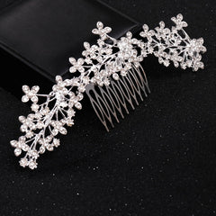Crystal Hair Comb Clip Headband for Women Bride Rhinestone Party Prom Wedding
