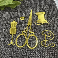 Scissors Needle Kitchen Tools Metal Cutting Dies DIY Scrapbooking Decorative Emb