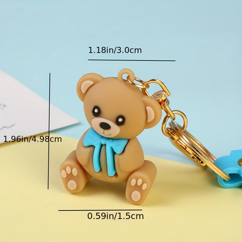 Arrival Bear Doll Pendant Keychain PVC Soft Glue Alloy Decoration Cartoon