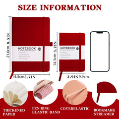A5 A6 Red Strap Notebook Business Notepad