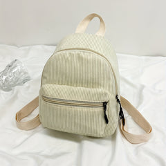 Kids Corduroy Backpack Large Capacity Lightweight Schoolbag