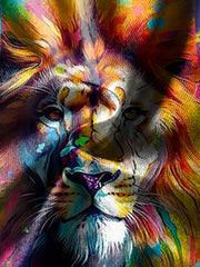 Colorful Lion Graphic T-shirt for Boys