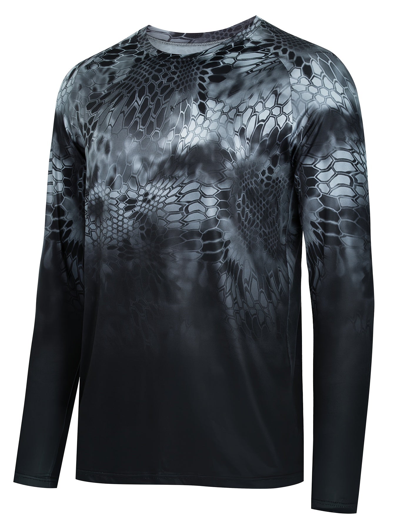 Men's Tie Dye Long Sleeve Motorcycle T-shirt Quick Drying Outdoor Top