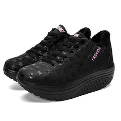 Winter Ankle Boots Lace Up Air Cushion Non slip Sports Sneakers Women's Footwear