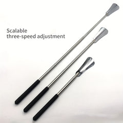 Adjustable Shoe Horn Long Handle Stainless Steel Telescopic Shoehorn