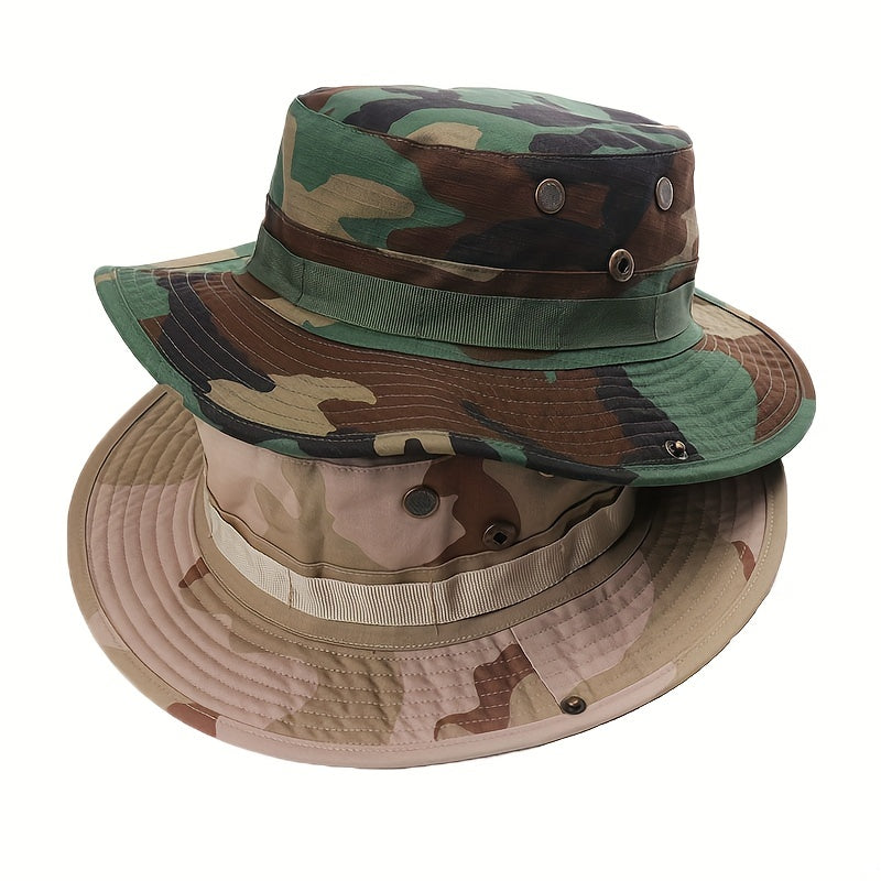 Camouflage Round Brim Hat Army Fan Spring Summer Sun Hat