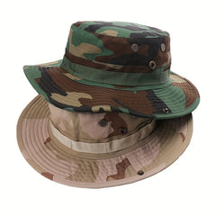 Camouflage Round Brim Hat Army Fan Spring Summer Sun Hat