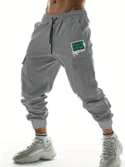 Men's Casual Cargo Pants with Drawstring, Spring/Fall Outdoor Joggers