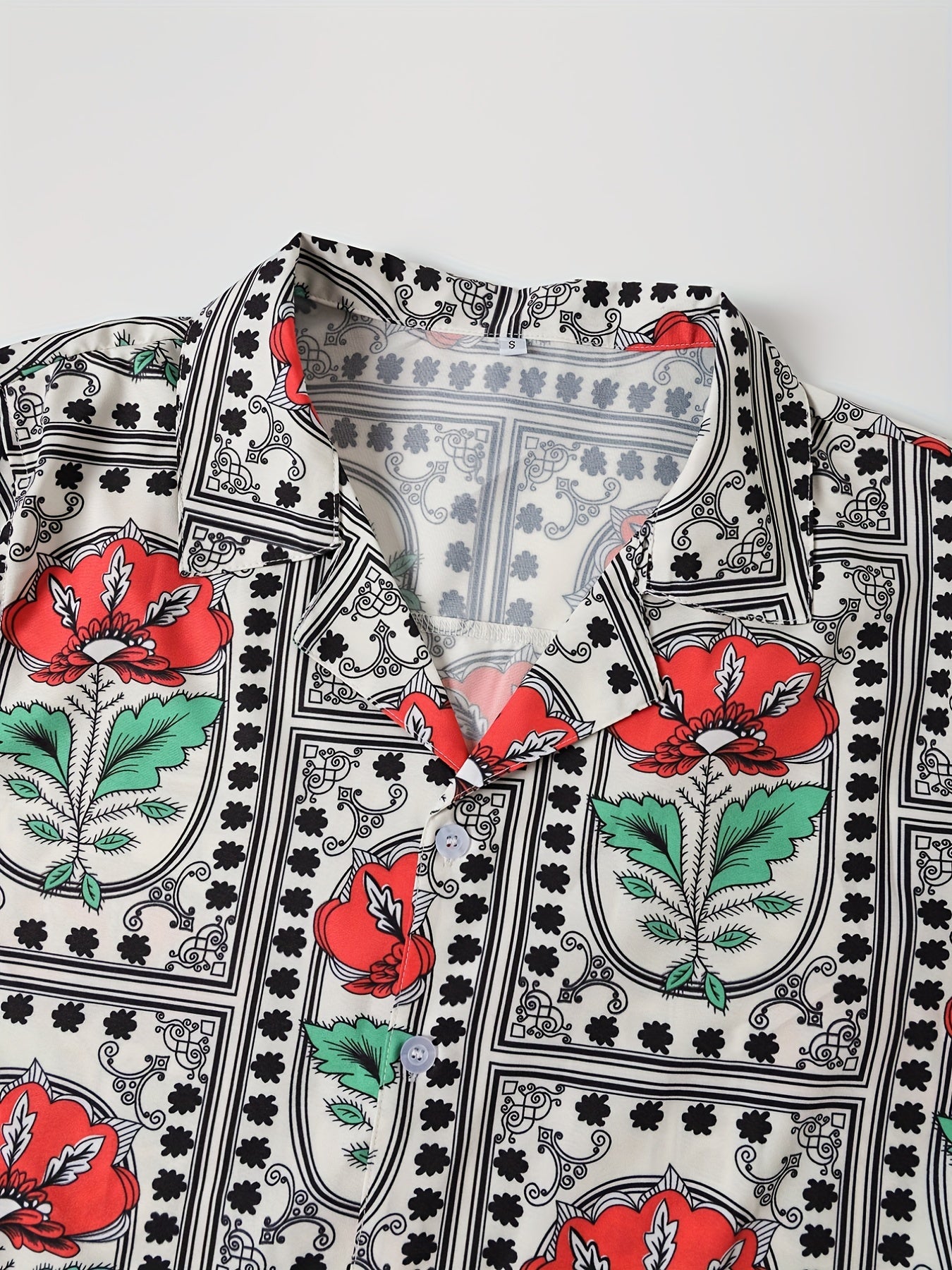 Flower Print Men's Casual Hawaiian Shirt