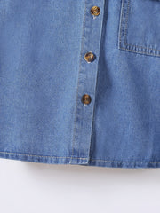 Boys Denim Jacket Long Sleeve Jeans Shirt Back School Outfit