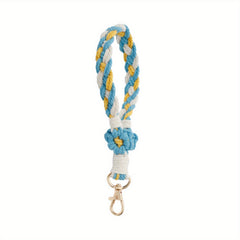 Boho Wristlet Bracelet Keychain Macrame Holder Girls