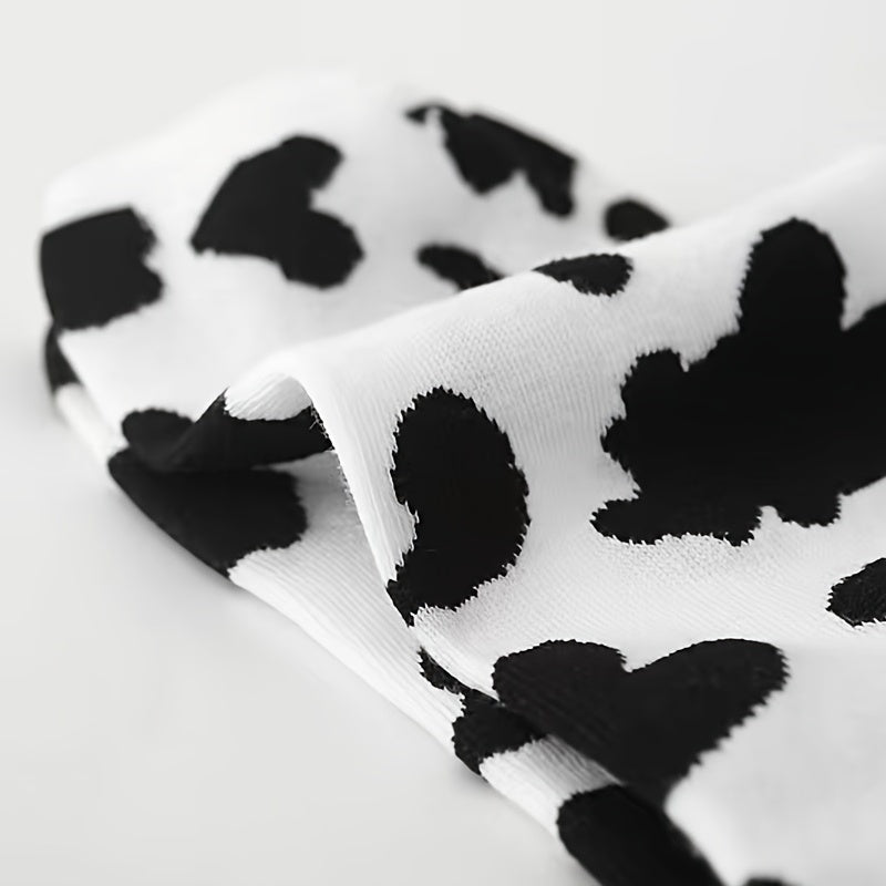 Cow Spots Socks Comfortable & Breathable Mid Tube Socks Women's Stockings
