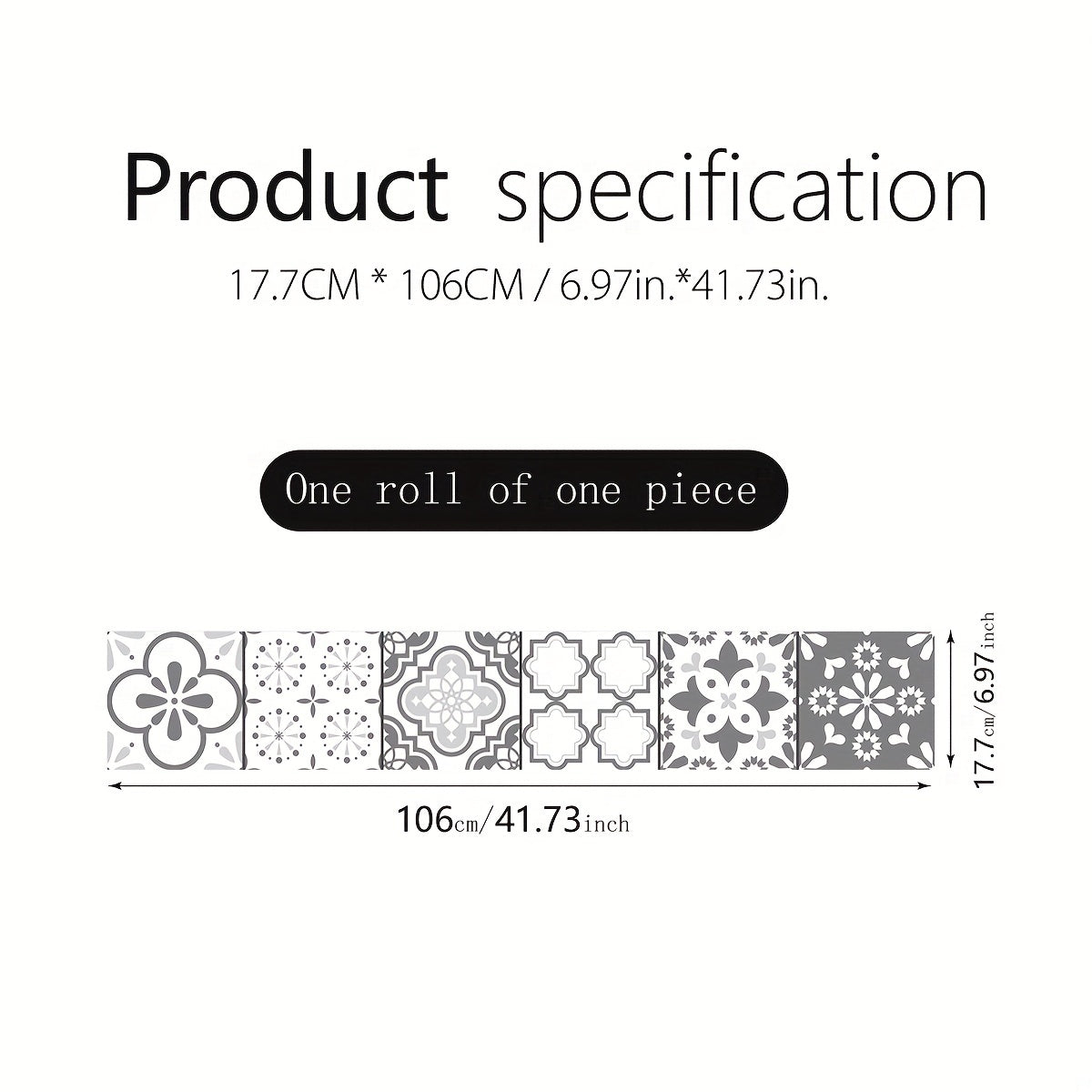 Moroccan Pattern Stair Sticker Self-adhesive Waterproof Wall Sticker