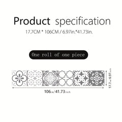 Moroccan Pattern Stair Sticker Self-adhesive Waterproof Wall Sticker