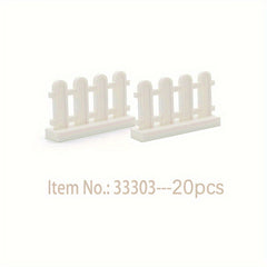 20pcs Building Block Scenes Basic Components 33303 15332 Fence Handrail Pen Rail