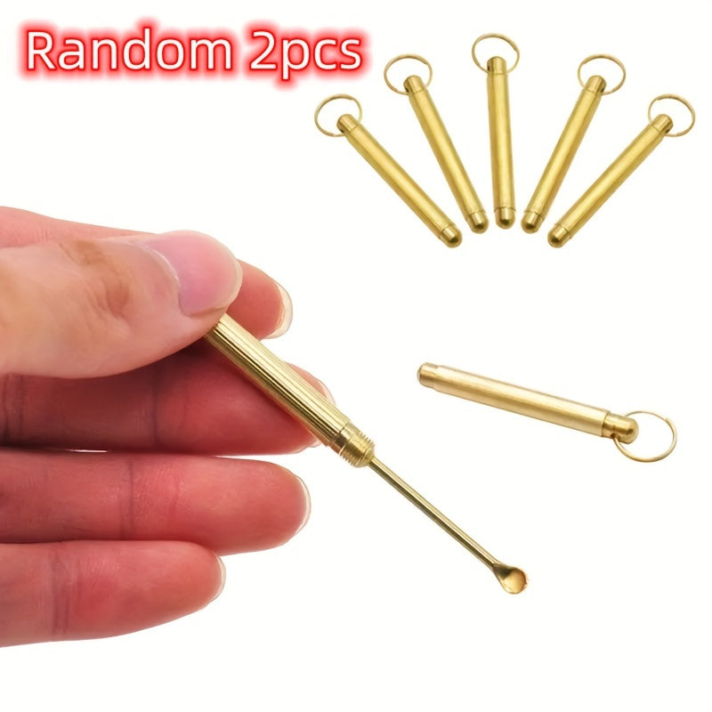 Portable Metal Ear Spoon Key Chain Pendant