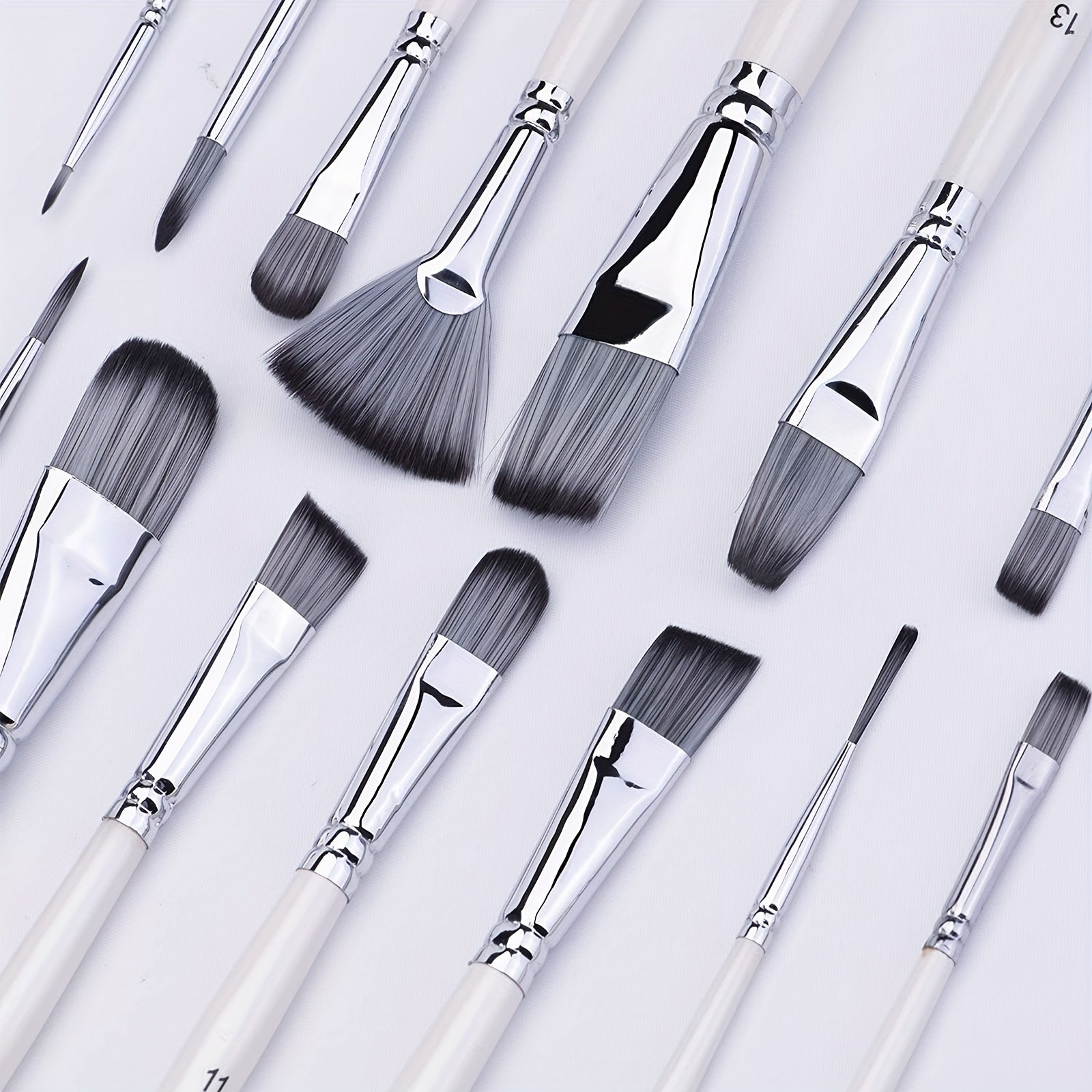15pcs Paint Brushes Acrylic Watercolor Gouache Christmas Halloween