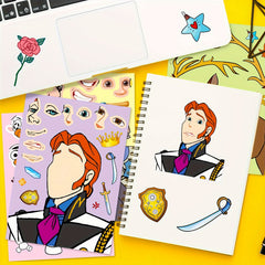 Fairy Tale Character Face Changing Puzzle Stickers
