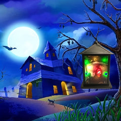 Halloween Dynamic Wooden Carved Wall Decoration Lamp