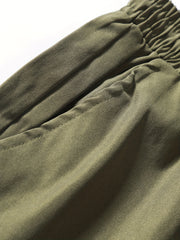 Men's Drawstring Cargo Pants with Large Pockets