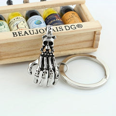Skull Palm Keychain Metal Keychain Pendant Halloween Gift