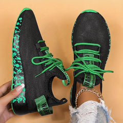 Women's Lightweight Lace Up Running Shoes Low Top Casual Sports Shoes