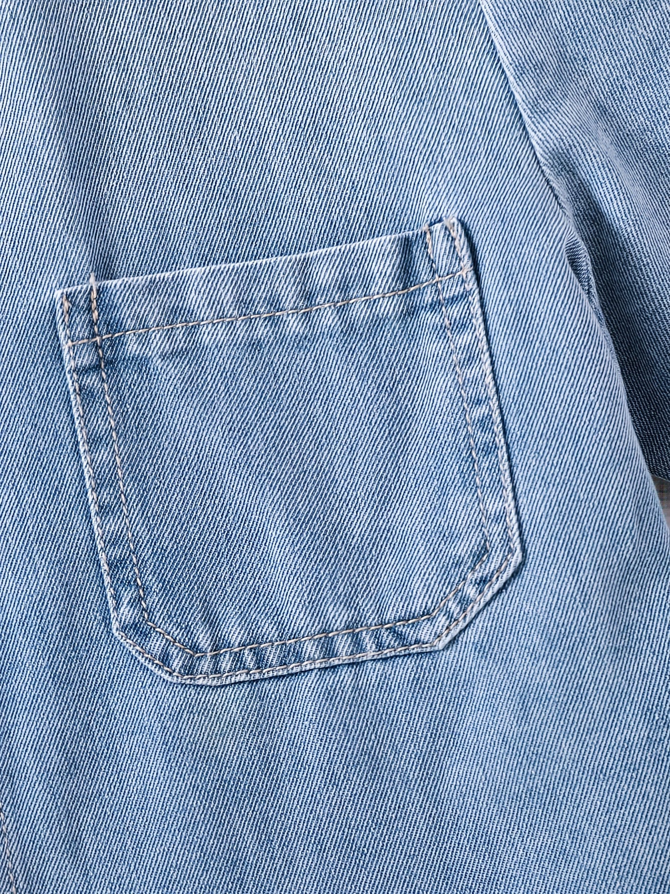 Boys Denim Top Casual Short Sleeve Shirt Summer Clothes