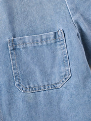 Boys Denim Top Casual Short Sleeve Shirt Summer Clothes