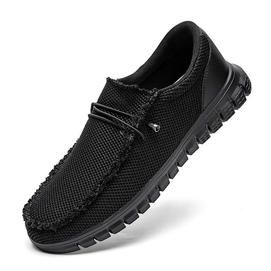 Men's Vintage Style Loafer Shoes Solid Slip On