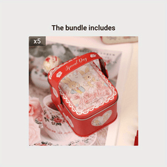 Twolf Rabbit Wedding Candy Biscuit Empty Box Round Box