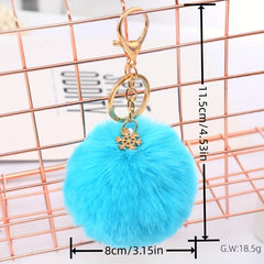 Lucky Snowflake Plush Keychain Pendant Bag Decoration Gift