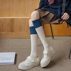 Striped Sports Calf Socks for Women