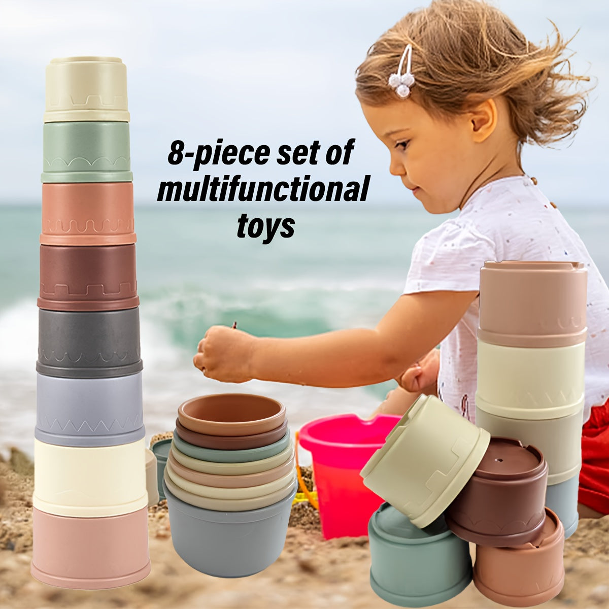 Educational Stack Up Nesting Stacking Cups for Babies