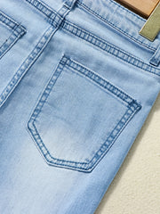 Girls Flare Leg Stretch Denim Jeans Casual For Kids