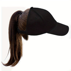 Solid Ponytail Backless Cap Lightweight Sun Hats