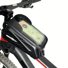 Bicycle Front Frame Bag Phone Holder Waterproof Storage Bag